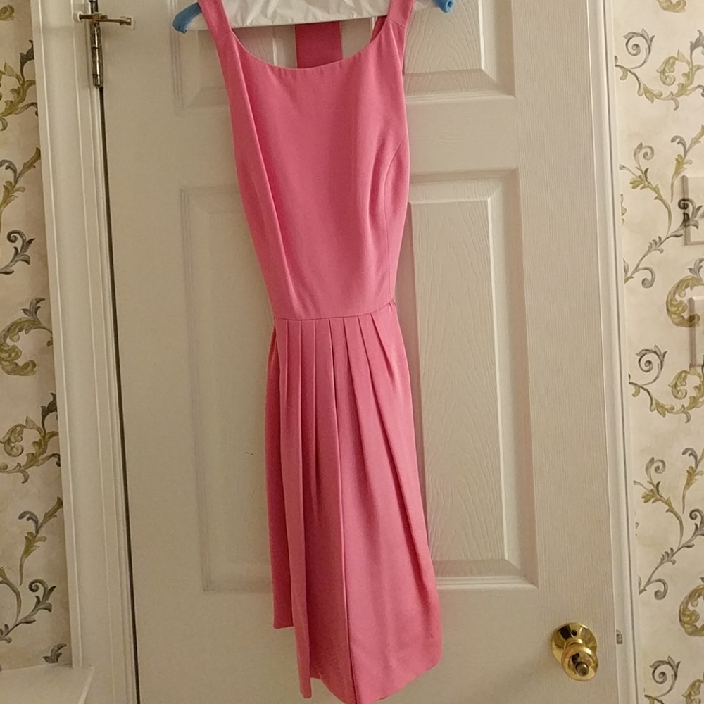 Pink dress with belt